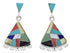 Multicolor Jewelry Genuine Sterling Silver Earrings PX32148