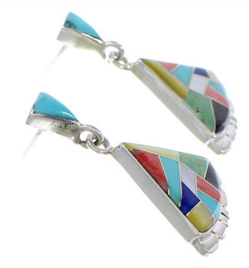 Multicolor Jewelry Genuine Sterling Silver Earrings PX32148