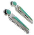 Turquoise And Sterling Silver Southwest Earrings PX32195