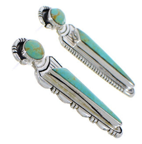 Southwestern Silver And Turquoise Post Earrings PX32198