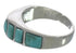 Sterling Silver Turquoise Inlay Ring Size 6-3/4 VX36515