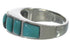 Sterling Silver Turquoise Inlay Jewelry Ring Size 7-3/4 VX36530