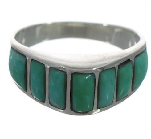 Authentic Sterling Silver Turquoise Jewelry Ring Size 8-3/4 VX36544