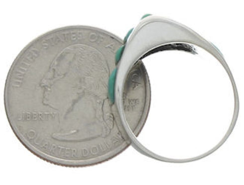 Authentic Sterling Silver Turquoise Jewelry Ring Size 8-3/4 VX36544