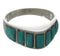 Southwest Turquoise Inlay Silver Ring Size 8-1/2 VX36572