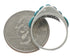 Turquoise Inlay Sterling Silver Ring Size 8-3/4 VX36592