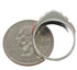 Sterling Silver Red Oyster Shell Jewelry Ring Size 7-3/4 VX36722