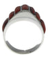 Sterling Silver Red Oyster Shell Inlay Ring Size 7-1/2 VX36727