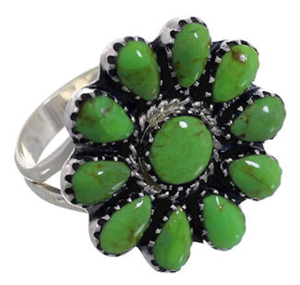 Sterling Silver Southwestern Mojave Turquoise Ring Size 5-1/2 RX106777