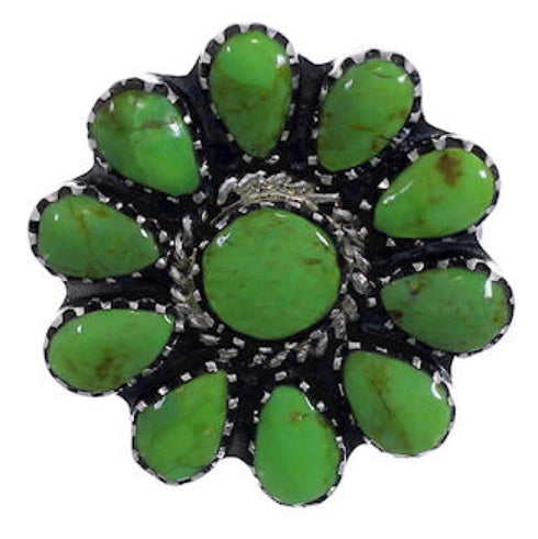 Sterling Silver And Mojave Turquoise Ring Size 6-1/4 EX43873