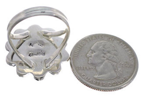 Sterling Silver And Mojave Turquoise Ring Size 6-1/4 EX43873