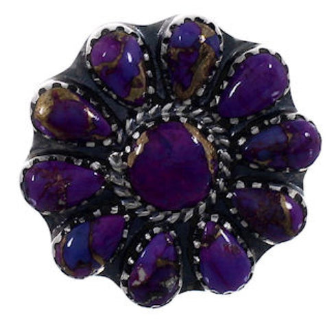 Southwestern Magenta Turquoise Ring Size 6-1/4 EX43879