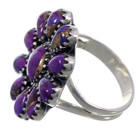 Magenta Turquoise Southwestern Ring Size 6-3/4 EX43881