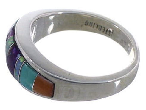 Multicolor Genuine Sterling Silver Ring Size 4-3/4 EX43894