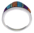 Southwest Multicolor Sterling Silver Ring Size 6 EX43908