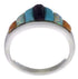 Genuine Sterling Silver Multicolor Ring Size 7-3/4 EX43935