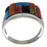 Southwestern Multicolor Inlay Ring Size 11-3/4 EX43946