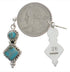 Turquoise Inlay And Silver Post Dangle Earrings FX31044