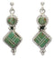 Silver Turquoise Inlay Post Dangle Earrings FX31047