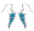 Turquoise Inlay Southwest Silver Hook Dangle Earrings FX31064