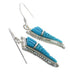 Turquoise Inlay Southwest Silver Hook Dangle Earrings FX31064