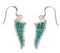 Turquoise Inlay Silver Hook Dangle Earrings FX31066