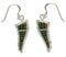 Turquoise Inlay Silver Southwest Hook Dangle Earrings FX31067