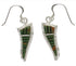 Turquoise Inlay Silver Southwest Hook Dangle Earrings FX31067