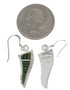 Turquoise Inlay Silver Southwest Hook Dangle Earrings FX31067