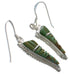Turquoise Southwest Silver Hook Dangle Earrings FX31068