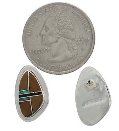Sterling Silver Multicolor Southwest Post Earrings FX31076