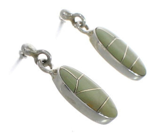 Sterling Silver Jewelry Turquoise Inlay Earrings FX31120