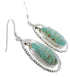Silver Turquoise Southwest Hook Dangle Earrings FX31882