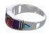 Authentic Silver Southwest Jewelry Multicolor Ring Size 7-1/2 AX36958