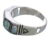 Opal Inlay Sterling Silver Ring Size 7-1/4 AX37012