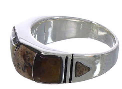 Jewelry Sterling Silver Tiger Eye Multicolor Ring Size 8-1/2 AX37211