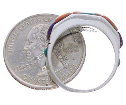 Southwest Jewelry Oyster Shell Multicolor Ring Size 7-1/2 AX37246