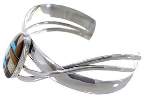 Multicolor Southwestern Silver Cuff Bracelet PX28414