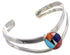 Silver Multicolor Jewelry Southwestern Cuff Bracelet MX27751