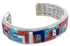 Multicolor Inlay Jewelry Silver Southwest Cuff Bracelet MX27845