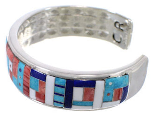 Multicolor Inlay Jewelry Silver Southwest Cuff Bracelet MX27845