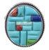 Multicolor Inlay Genuine Sterling Silver Southwest Ring Size 5-3/4 CX51642