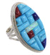 Multicolor Southwest Jewelry Sterling Silver Ring Size 5-3/4 CX51663