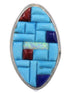 Multicolor Southwest Jewelry Sterling Silver Ring Size 5-3/4 CX51663