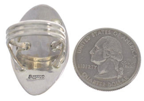 Southwest Jewelry Sterling Silver Multicolor Ring Size 7-1/4 CX51668