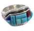 Multicolor Genuine Sterling Silver Southwest Ring Size 7 CX51673