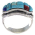 Multicolor Genuine Sterling Silver Southwest Ring Size 7 CX51673