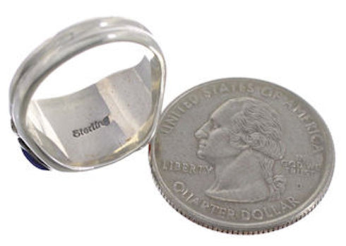 Southwest Multicolor Genuine Sterling Silver Ring Size 7 CX51675