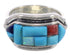 Genuine Sterling Silver Southwest Multicolor Ring Size 6-3/4 CX51677