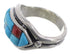 Genuine Sterling Silver Southwest Multicolor Ring Size 6-3/4 CX51677